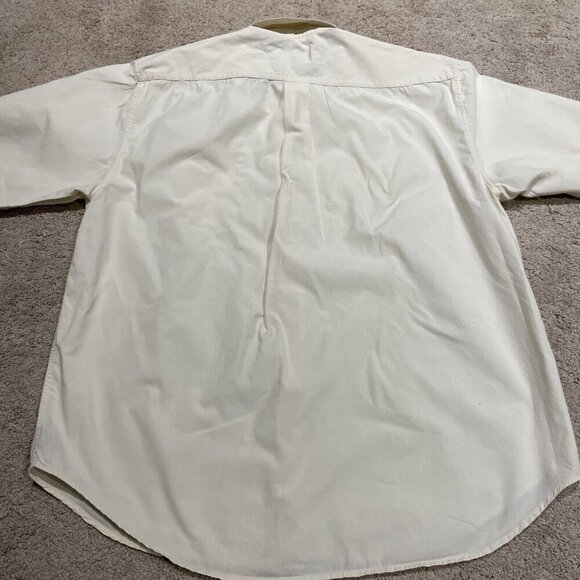 Vintage Alexander Julian Colours Button Up Shirt Men's XL Ivory Short Sleeve 90s - Picture 9 of 9